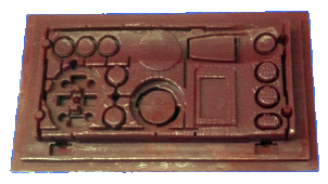 Wax pattern for a injection moulding tool (rapid tooling) 140 x 80 x 30 mm³.